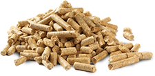 Wood pellets from organic waste