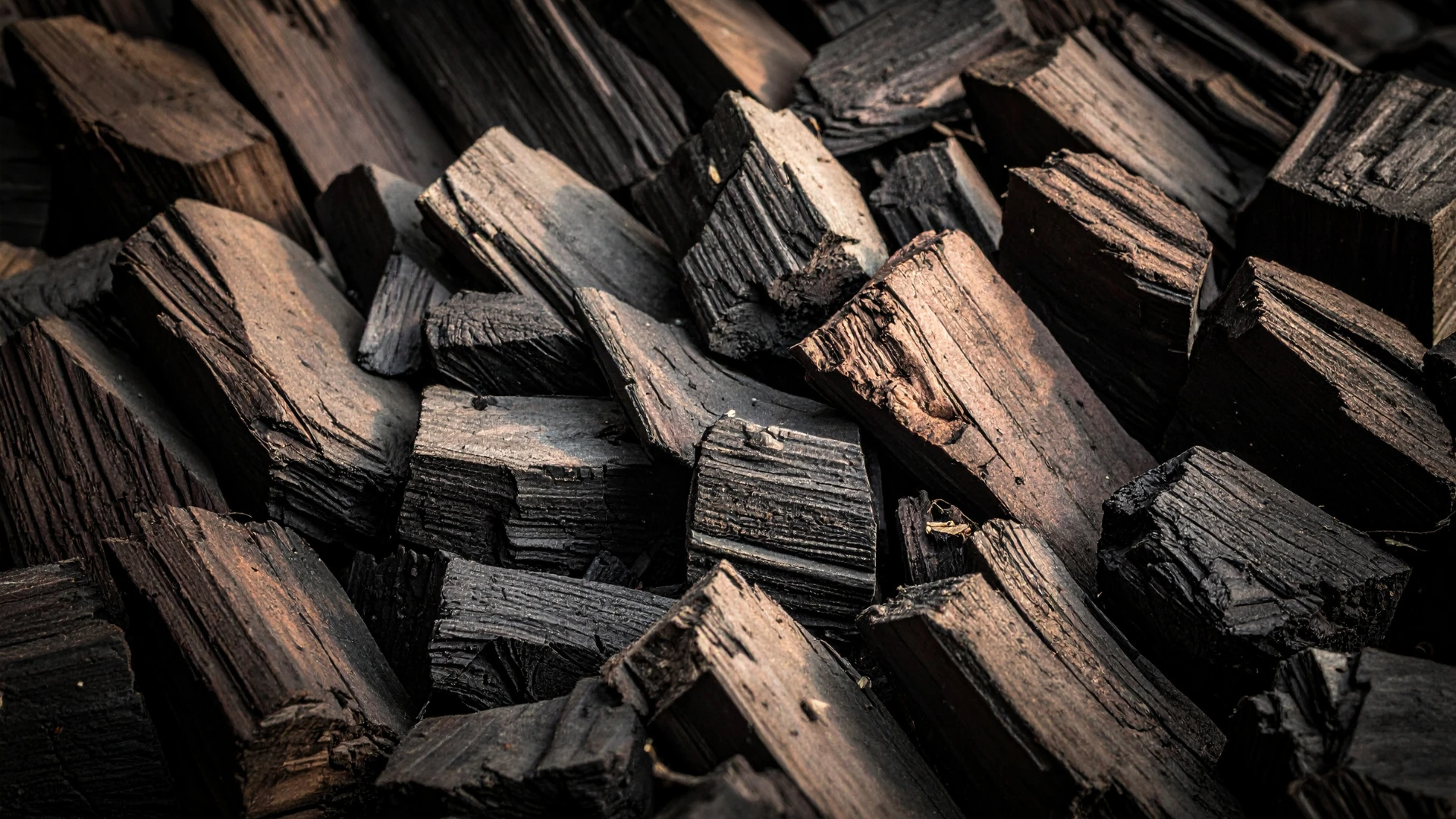 Holzkohle für die Industrie – hochkalorische Holzkohlestücke mit einheitlicher Struktur für industrielle und technologische Anwendungen.